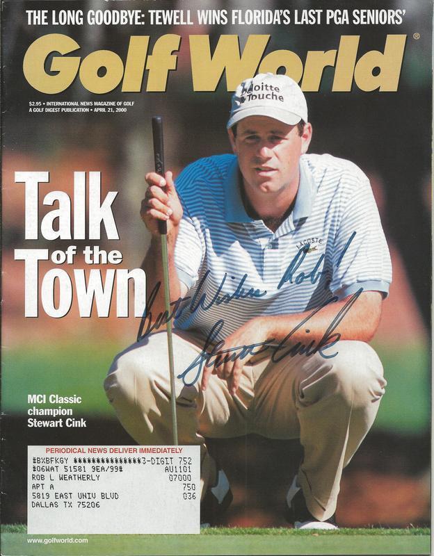 Stewart Cink Signed 2000 Golf World Full Magazine