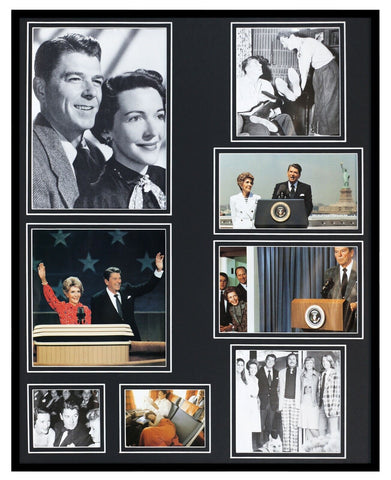 Ronald Reagan & Nancy Reagan Framed 16x20 Photo Collage 