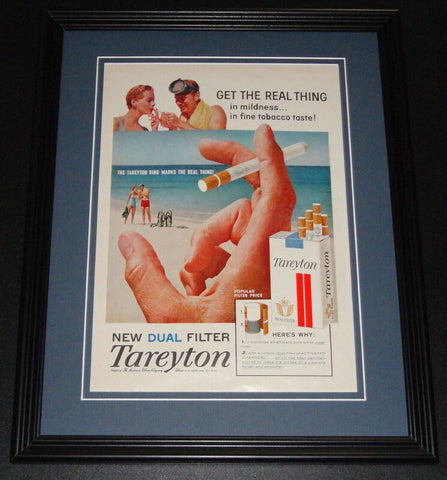 1959 Tareyton Cigarettes 11x14 Framed ORIGINAL Vintage Advertisement Poster