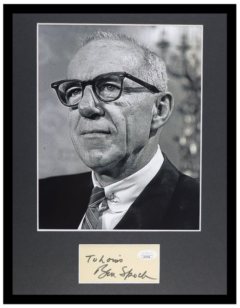 Dr. Ben Spock Signed Framed 11x14 Photo Display JSA