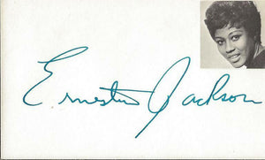 Ernestine Jackson Signed Vintage 3x5 Index Card JSA