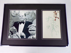 Dom Deluise Signed Framed 12x18 Photo Display w/Muppets Kermit Fozzie