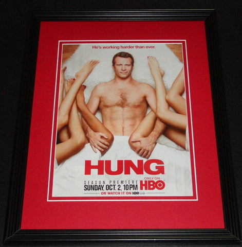 Hung 2011 Framed 11x14 ORIGINAL Vintage Advertisement Thomas Jane HBO