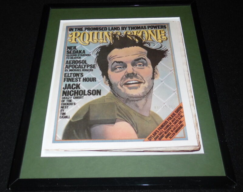 Jack Nicholson Framed December 4 1975 Rolling Stone Cover Display Cuckoo's Nest