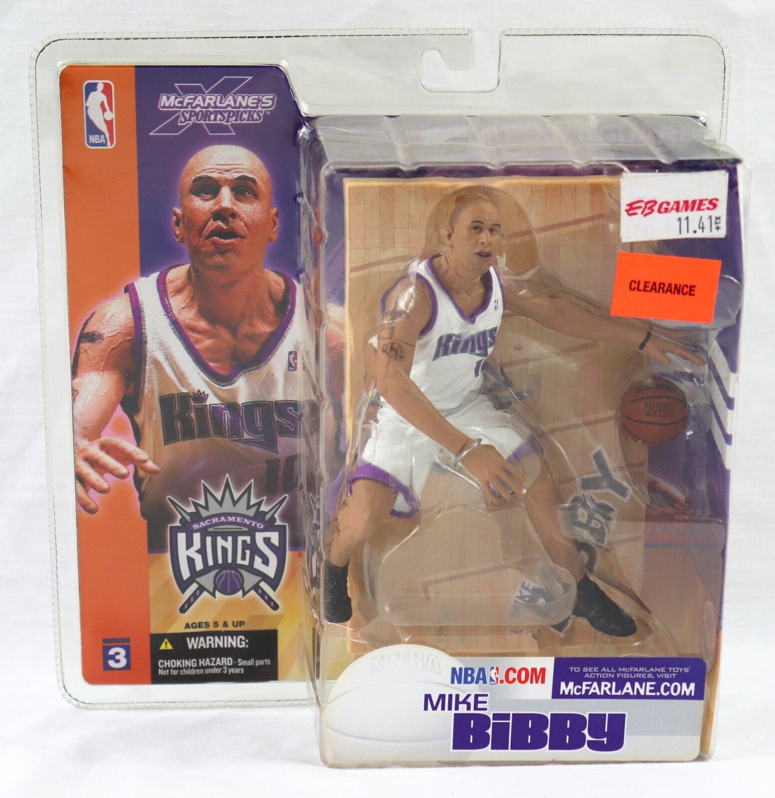 VINTAGE SEALED 2003 McFarlane Series 3 Mike Bibby Action Figure Kings