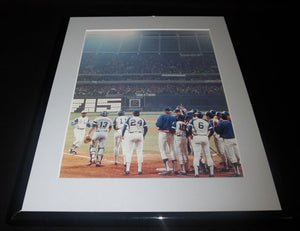 Hank Aaron Sets HR Record Braves Framed 11x14 Photo Display 