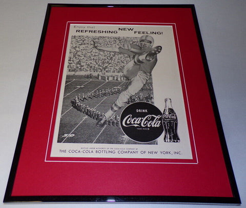 1962 Coca Cola / Football 11x14 Framed ORIGINAL Vintage Advertisement