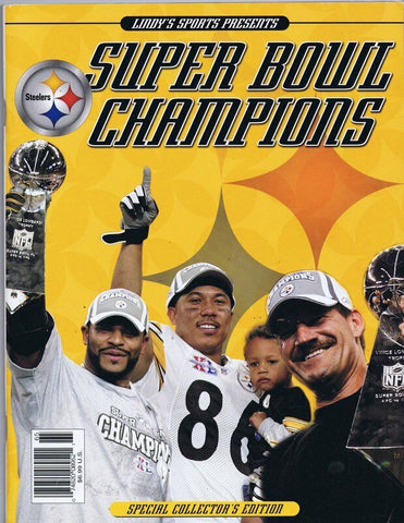 ORIGINAL Vintage 2006 Lindy's Pittsburgh Steelers Super Bowl XL Magazine Bettis