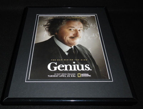 Genius 2017 Nat Geo 11x14 Framed ORIGINAL Advertisement Geoffrey Rush