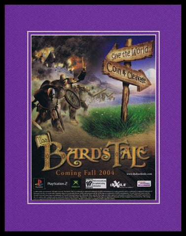 Bard's Tale 2004 PS2 XBox Framed 11x14 ORIGINAL Vintage Advertisement