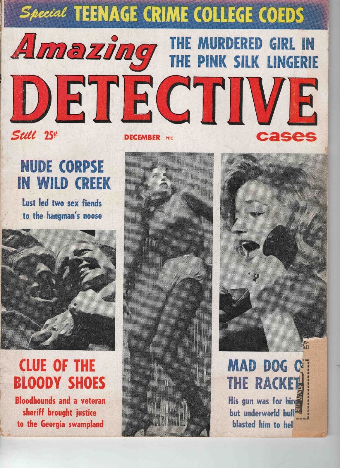 VINTAGE Dec 1962 Amazing Detective Cases Magazine