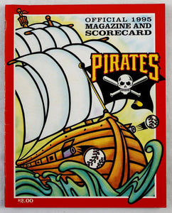 1995 Giants @ Pittsburgh Pirates Game Program Unscored Barry Bonds