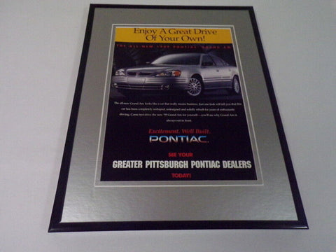 1998 Greater Pittsburgh Pontiac / Grand Am 11x14 Framed ORIGINAL Advertisement 