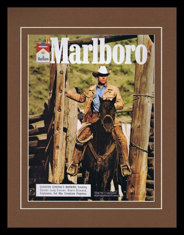 1989 Marlboro Cigarettes Framed 11x14 ORIGINAL Vintage Advertisement 