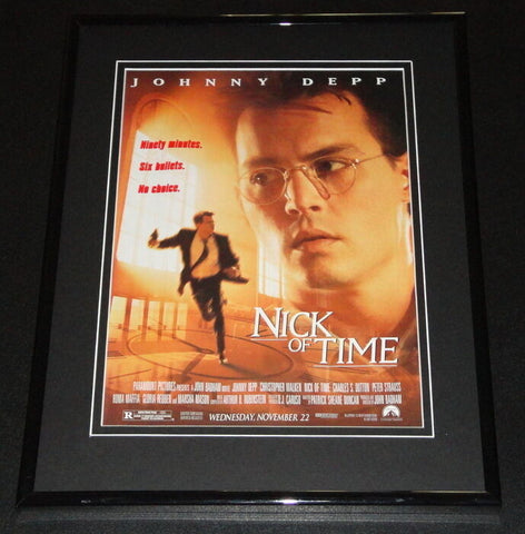 1995 Nick of Time 11x14 Framed ORIGINAL Vintage Advertisement Johnny Depp