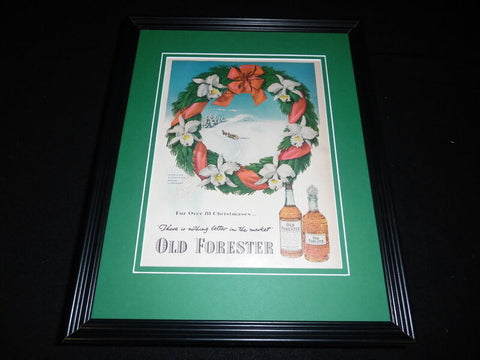 1951 Old Forester Framed 11x14 ORIGINAL Vintage Advertisement