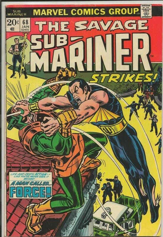 Savage Sub-Mariner #68 VINTAGE 1974 Marvel Comics 