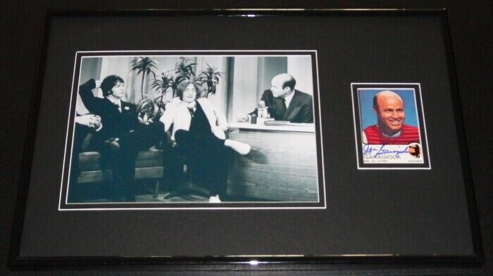 Joe Garagiola Signed Framed 11x17 Photo Display w/ The Beatles