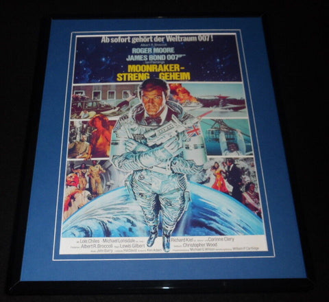 Moonraker James Bond Germany Framed 11x14 Repro Movie Poster Display Roger Moore