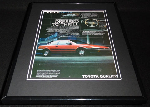 1987 Toyota Corolla Framed 11x14 ORIGINAL Vintage Advertisement