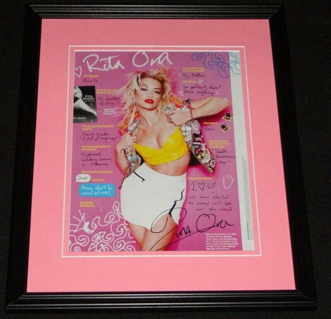 Rita Ora Facsimile Signed Framed 11x14 Photo Display 