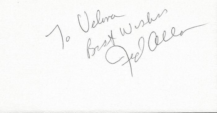 Jed Allan Signed 3x5 Index Card Beverly Hills 90210 Days of Our Lives