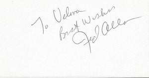 Jed Allan Signed 3x5 Index Card Beverly Hills 90210 Days of Our Lives