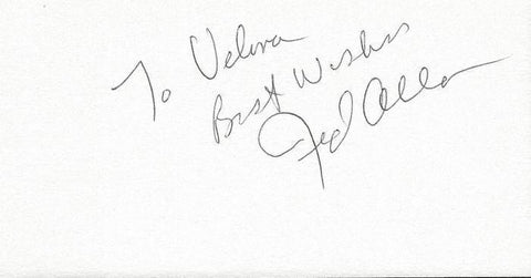 Jed Allan Signed 3x5 Index Card Beverly Hills 90210 Days of Our Lives