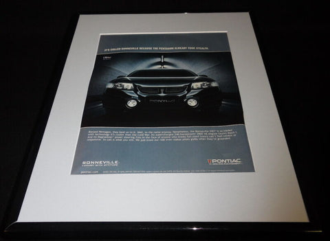 2001 Pontiac Bonneville 11x14 Framed ORIGINAL Vintage Advertisement 