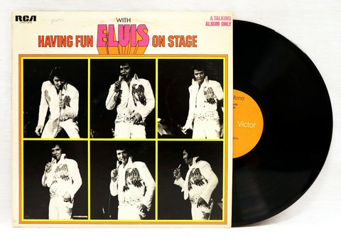 VINTAGE Elvis Presley Having Fun on Stage LP Vinyl Record Album CPM1-0818