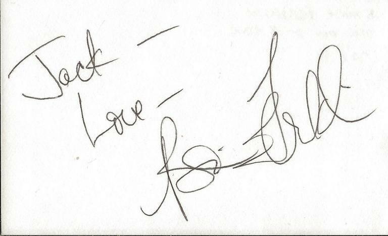 Bonnie Franklin Signed Vintage 3x5 Index Card JSA One Day at a Time