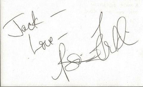 Bonnie Franklin Signed Vintage 3x5 Index Card JSA One Day at a Time