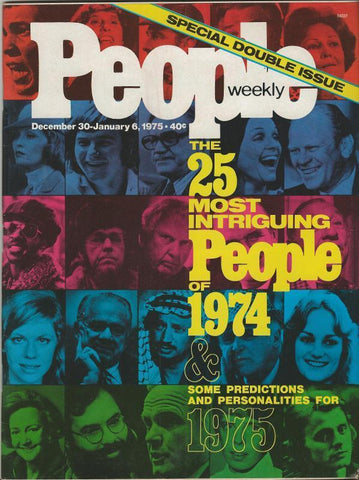 People Weekly Magazine January 5 1975 People of '74 John Glenn Gerald Ford