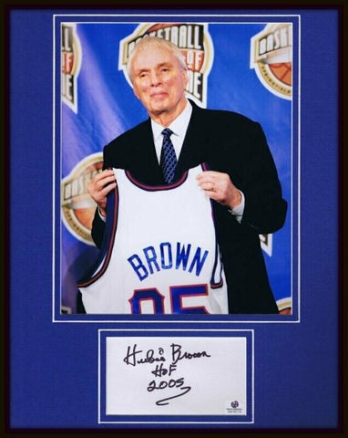 Hubie Brown Signed Framed 11x14 Photo Display NY Knicks HOF 2005