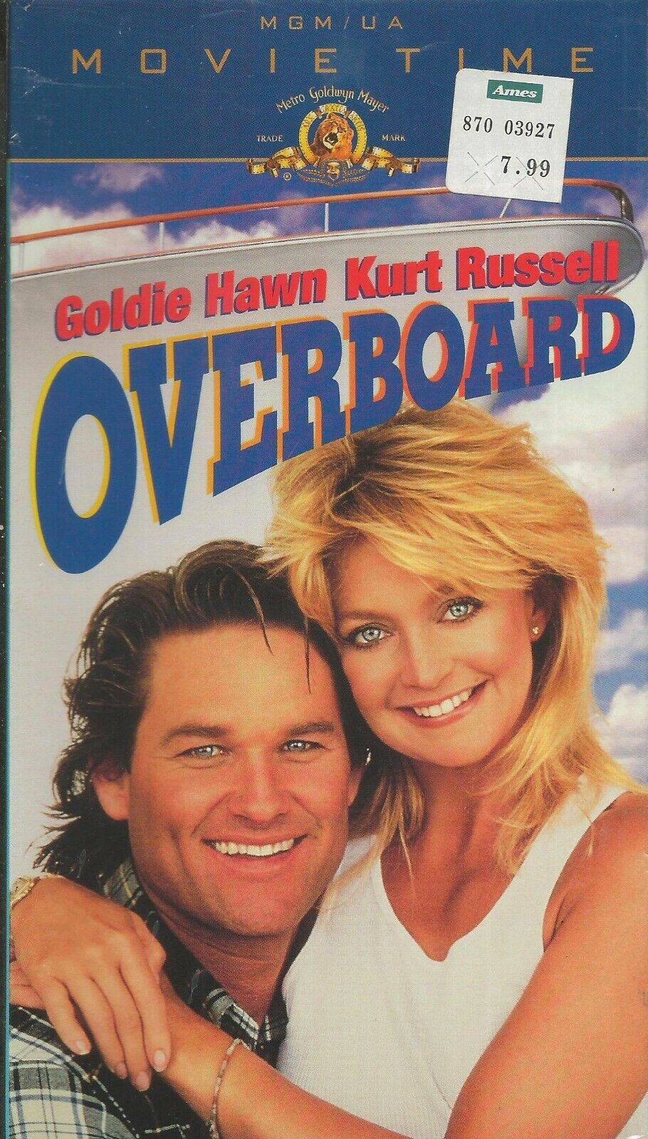 VINTAGE SEALED Overboard VHS Cassette Goldie Hawn Kurt Russell