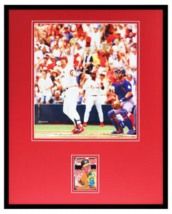 Mark McGwire Signed Signed Framed 16x20 Rated Rookie + Photo Set JSA Cardinals 