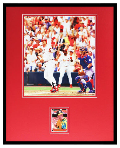 Mark McGwire Signed Signed Framed 16x20 Rated Rookie + Photo Set JSA Cardinals 