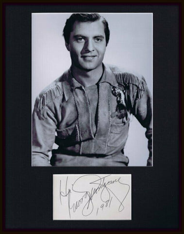 George Montgomery Signed Framed 11x14 Photo Display JSA