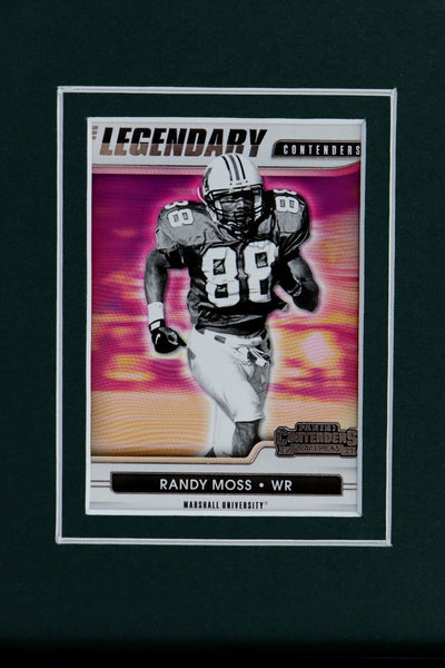 Randy Moss Framed 11x17 Vintage Panini Card +  Photo Display Marshall