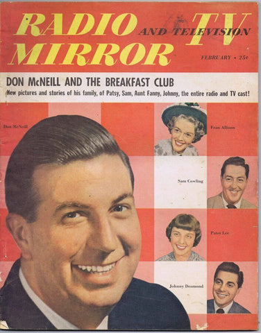 ORIGINAL Vintage February 1951 Radio TV Mirror Magazine Don McNeill Fran Allison