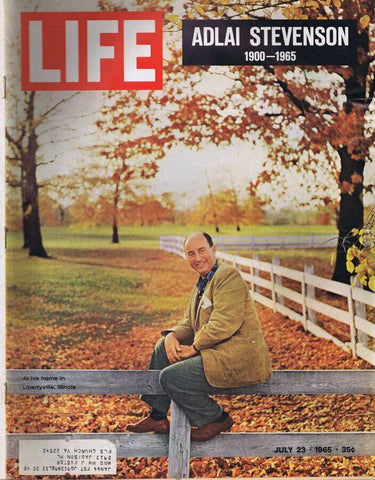 ORIGINAL Vintage Life Magazine July 23 1965 Adlai Stevenson Memorial