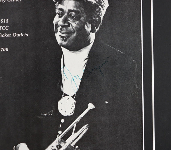 Dizzy Gillespie Signed Framed 11x14 Vintage 1976 Centennial Concert Poster