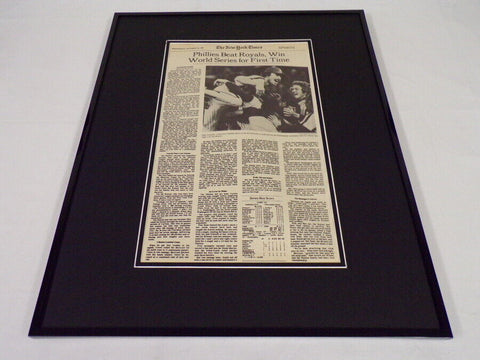 New York Times Oct 22 1980 Framed 16x20 Sports Page Poster Phillies World Series