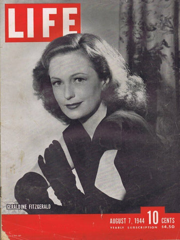 ORIGINAL Vintage Life Magazine August 1 1944 Geraldine Fitzgerald