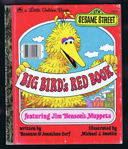 ORIGINAL Vintage 1977 Sesame Street Big Bird's Red Book Golden Book  