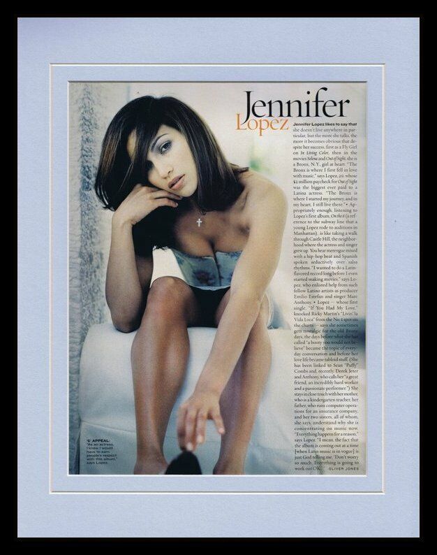 1999 Jennifer Lopez Framed 11x14 Photo Display 