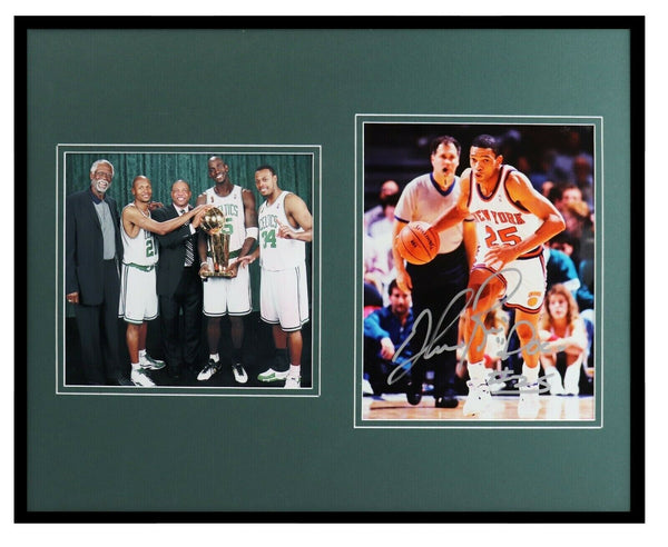 Doc Rivers Signed Framed 16x20 Photo Set Boston Celtics NY Knicks