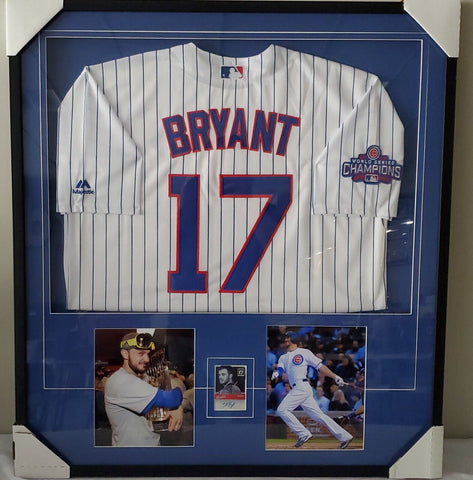 Kris Bryant Cubs World Series Signed Framed Jersey Display PANINI