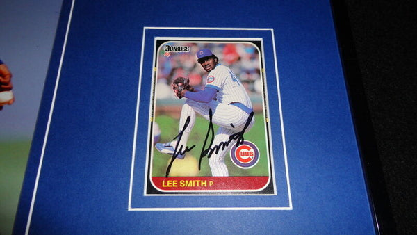 Lee Smith Signed Framed 11x17 Photo Display Cubs 