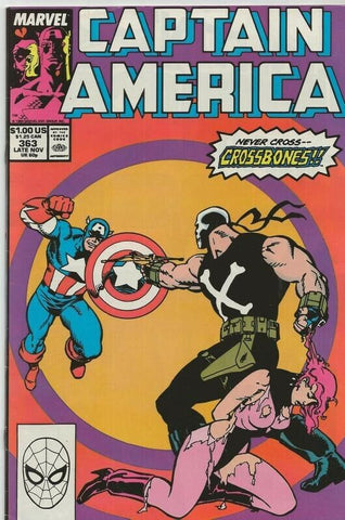 Captain America #363 ORIGINAL Vintage 1989 Marvel Comics 